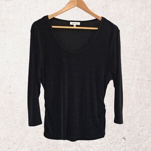 Another Love Black Fitted Blouse